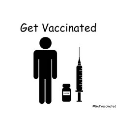 Get Vaccinated Stick Figure Man Eps