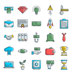 Icons Set Of Business And Finance