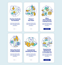 News Overload Onboarding Mobile App Screen Set