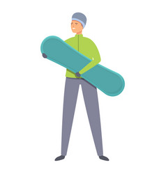 Snowboarding School Instructor Icon Cartoon