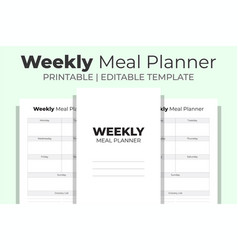 Weekly Meal Planner Kdp Interior