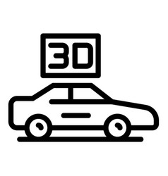 Sale 3d Car Icon Outline Printer Design