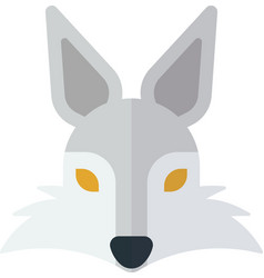 Wolf Face In Minimal Style