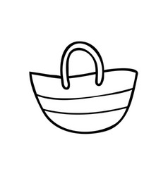 Beach Bag Clipart In Doodle Style Stock