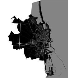 Black Constanta City Map Administrative Area