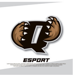 Claw Esport Logo Letter Q Tiger Esport Logo Bear