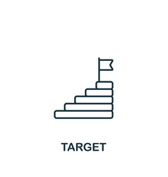 Target Icon Monochrome Simple Brain Process Icon