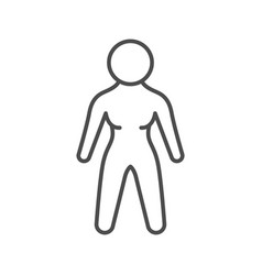 Woman Or Slim Person Line Icon