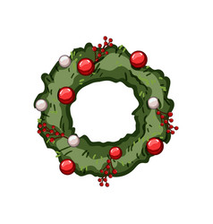 Poster Christmas Wreath Cartoon