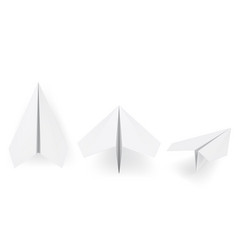 Set Of Fold Paper Airplane Inculde Side And Front