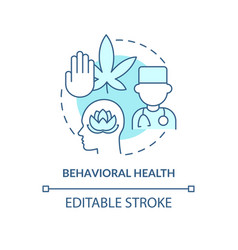 Behavioral Health Turquoise Concept Icon