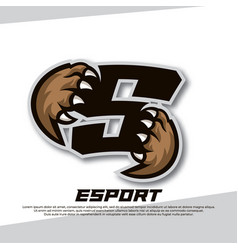 Claw Esport Logo Letter S Tiger Esport Logo Bear