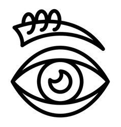 Eye Piercing Icon Outline Style