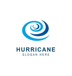 Minimalistic Hurricane Logo Template Isolated