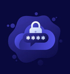 Password Access To Cloud Icon For Web