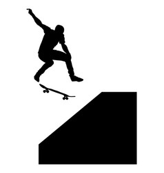 Skateboarder Air Jump Trick Silhouette