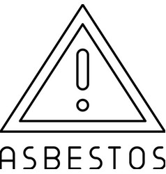 Danger Asbestos Line Icon