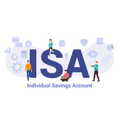 Isa Individual Savings Account Concept With Big