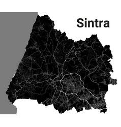 Black Sintra City Map Administrative Area