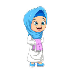 Cartoon Beautiful Muslim Woman Standing