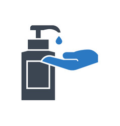 Hand Sanitizer Related Glyph Icon