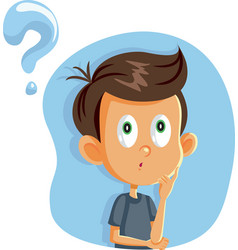 Little boy with scared face Royalty Free Vector Image