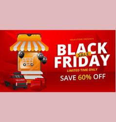 Black Friday Template With A Mobile Phone