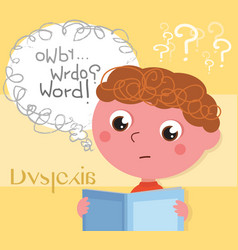 Dyslexic Boy With Book