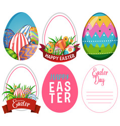 Easter Theme With Many Eggs