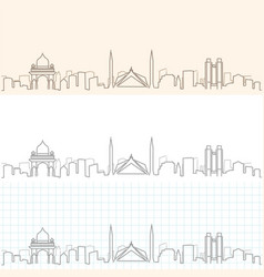 Islamabad Hand Drawn Skyline