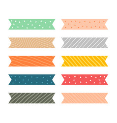 Pattern Ribbon In Colorful Kids Style