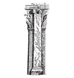 Pilaster Wall Vintage Engraving