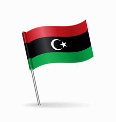 Libyan Flag Map Pin Pointer Layout