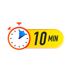 Timer Icon 10 Minutes Colorful Style