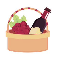 Wine Bottle And Grapes