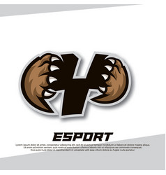 Claw Esport Logo Letter Y Tiger Esport Logo Bear