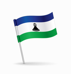 Lesotho Flag Map Pin Pointer Layout