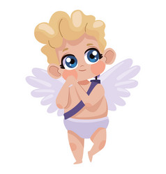 Little Blond Cupid Flying