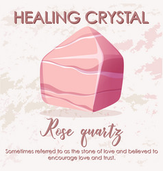 Rose Quartz Stone With Text