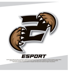 Claw Esport Logo Letter Z Tiger Esport Logo Bear