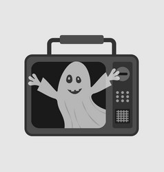 Ghost From Tv Comes Out Of Televisor