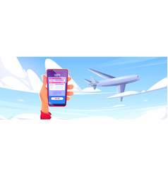 Buy Airline Ticket Online Concept Plane In Sky