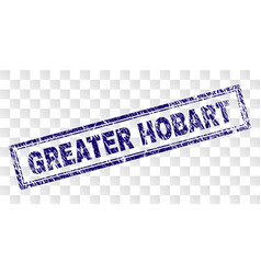 Grunge Greater Hobart Rectangle Stamp