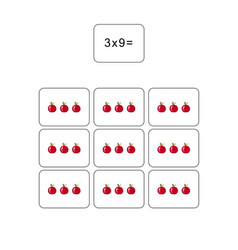 Multiplication Table Of 3 Maths Card