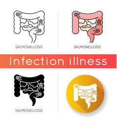 Salmonellosis Icon Linear Black And Rgb Color