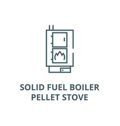 Solid Fuel Boilerpellet Stove Line Icon