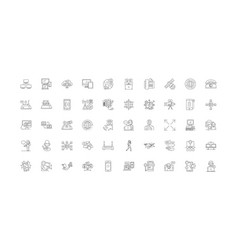 Telecommunication Ideas Linear Icons Line Signs