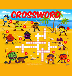 Crossword Quiz Game Cartoon Fruit Pirates Puzzle