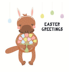 Cute Platypus Easter Card