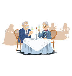 Elderly Man And Woman In Cafe Funny People